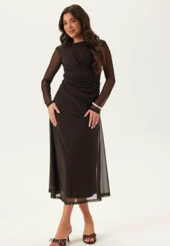 BUBBLEROOM Pitkähihaiset Mekot|Midimekot*Drapy Twist Mesh Dress
