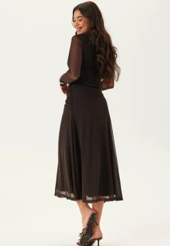 BUBBLEROOM Pitkähihaiset Mekot|Midimekot*Drapy Twist Mesh Dress