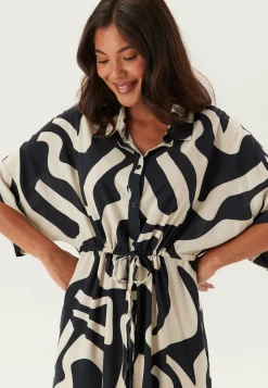 BUBBLEROOM Kukkakuosiset Ja Kuviolliset Mekot|Paitamekot*Drawstring Viscose Shirt Dress