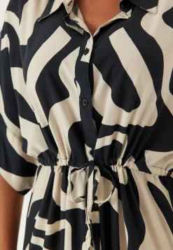 BUBBLEROOM Kukkakuosiset Ja Kuviolliset Mekot|Paitamekot*Drawstring Viscose Shirt Dress