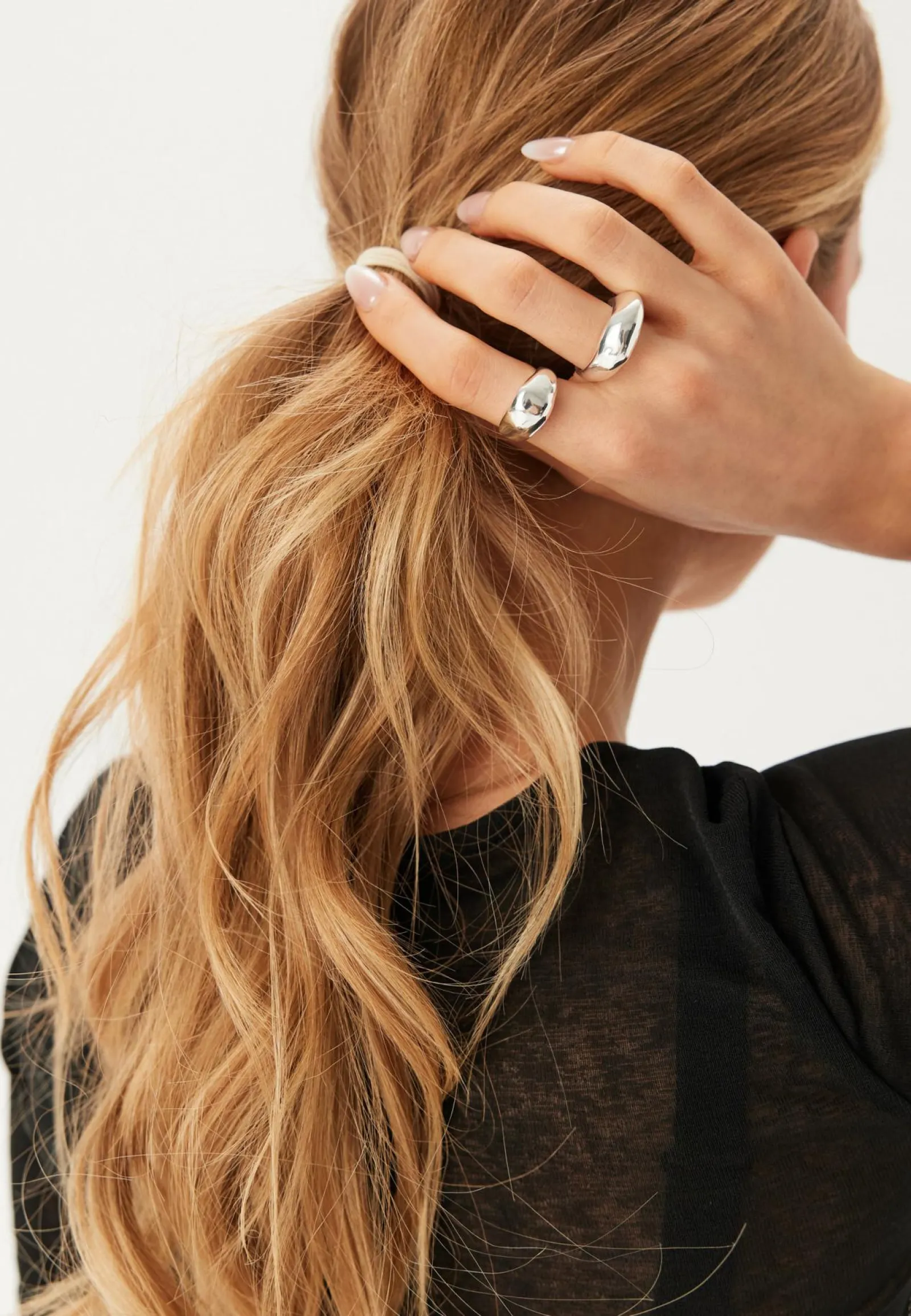 Pilgrim Sormukset*Dune Rings, 2-in-1 Set, Silver