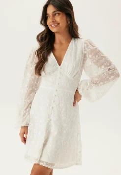 Bubbleroom Occasion Juhlamekot|Pitkähihaiset Mekot*Embroidered Short Dress