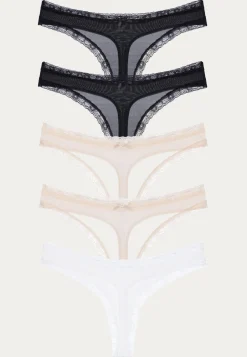 DORINA Alushousut*Essential Microfibre Thong 5-pack