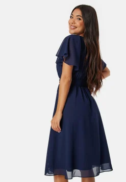 Goddiva Juhlamekot|Morsiusneitomekot*Flutter Chiffon Midi Dress