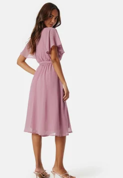 Goddiva Morsiusneitomekot|Juhlamekot*Flutter Chiffon Midi Dress