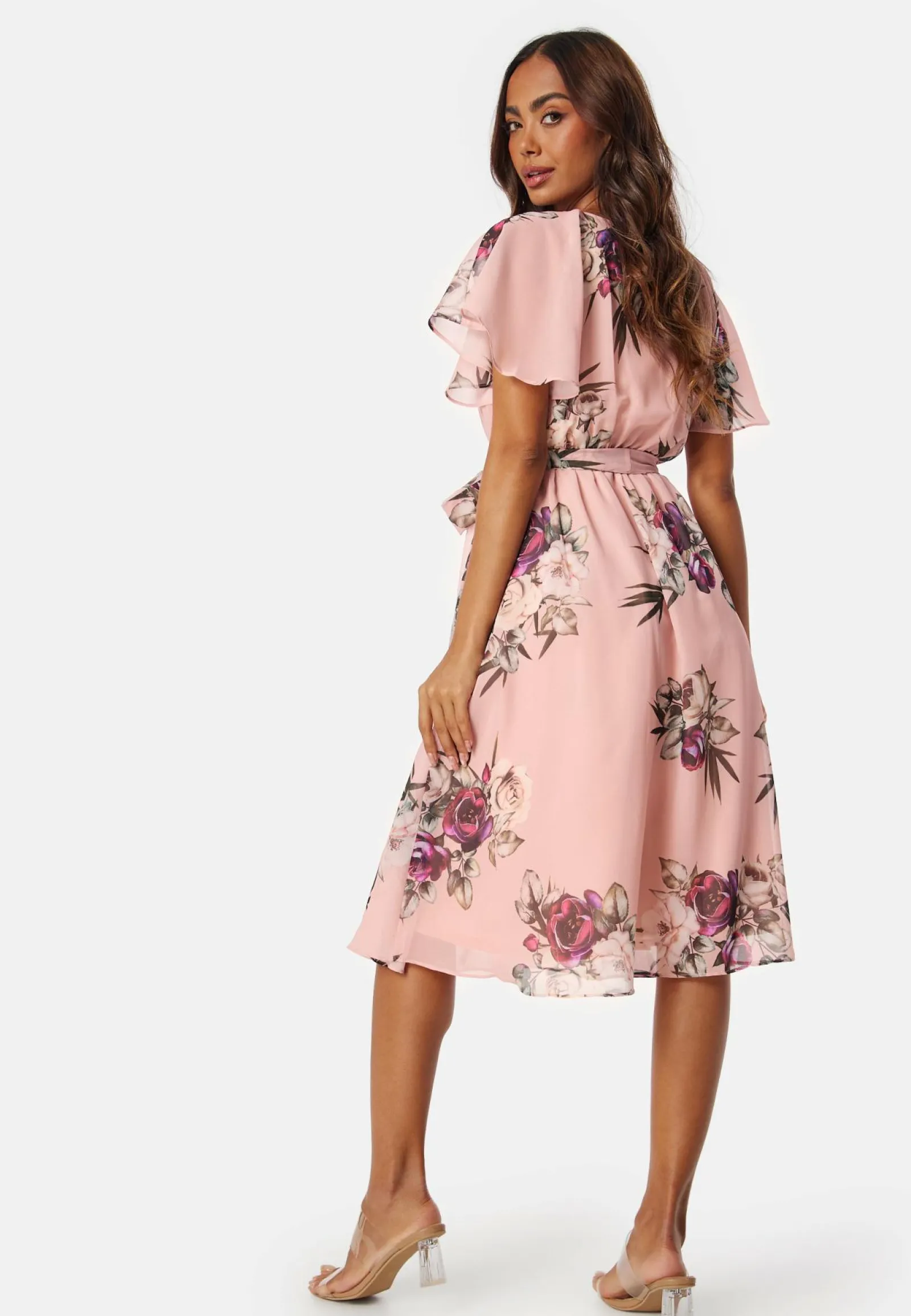 Goddiva Juhlamekot|Kukkakuosiset Ja Kuviolliset Mekot*Flutter Floral Midi Dress