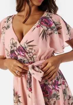 Goddiva Juhlamekot|Kukkakuosiset Ja Kuviolliset Mekot*Flutter Floral Midi Dress