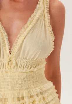 Bubbleroom Occasion Morsiusneitomekot|Vanhojentanssimekot*Frill Dotted Tulle Gown