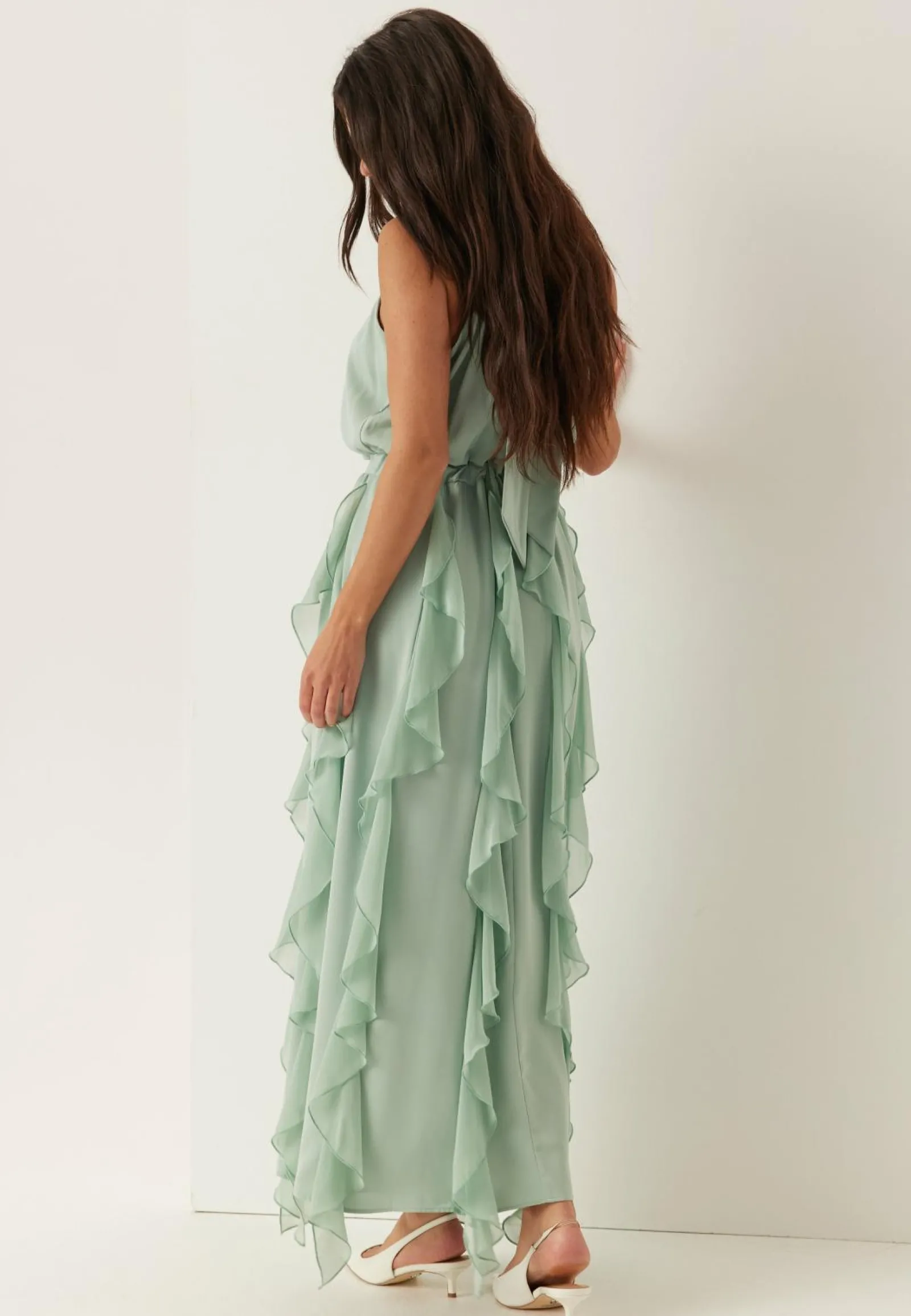 Bubbleroom Occasion Morsiusneitomekot|Juhlamekot*Frill Halterneck Ankle Dress