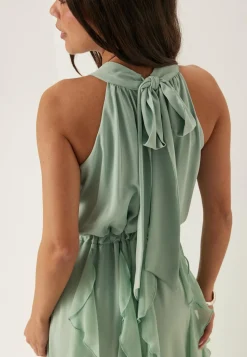 Bubbleroom Occasion Morsiusneitomekot|Juhlamekot*Frill Halterneck Ankle Dress