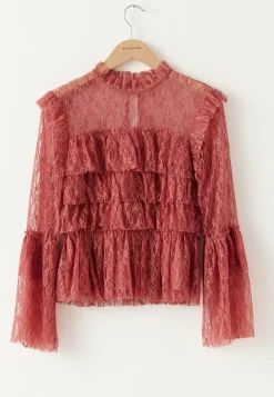 BUBBLEROOM Yksiväriset Puserot Ja Paidat|Röyhelöpuserot*Frill Lace Blouse