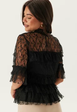 BUBBLEROOM Yksiväriset Puserot Ja Paidat|Röyhelöpuserot*Frill Lace Blouse