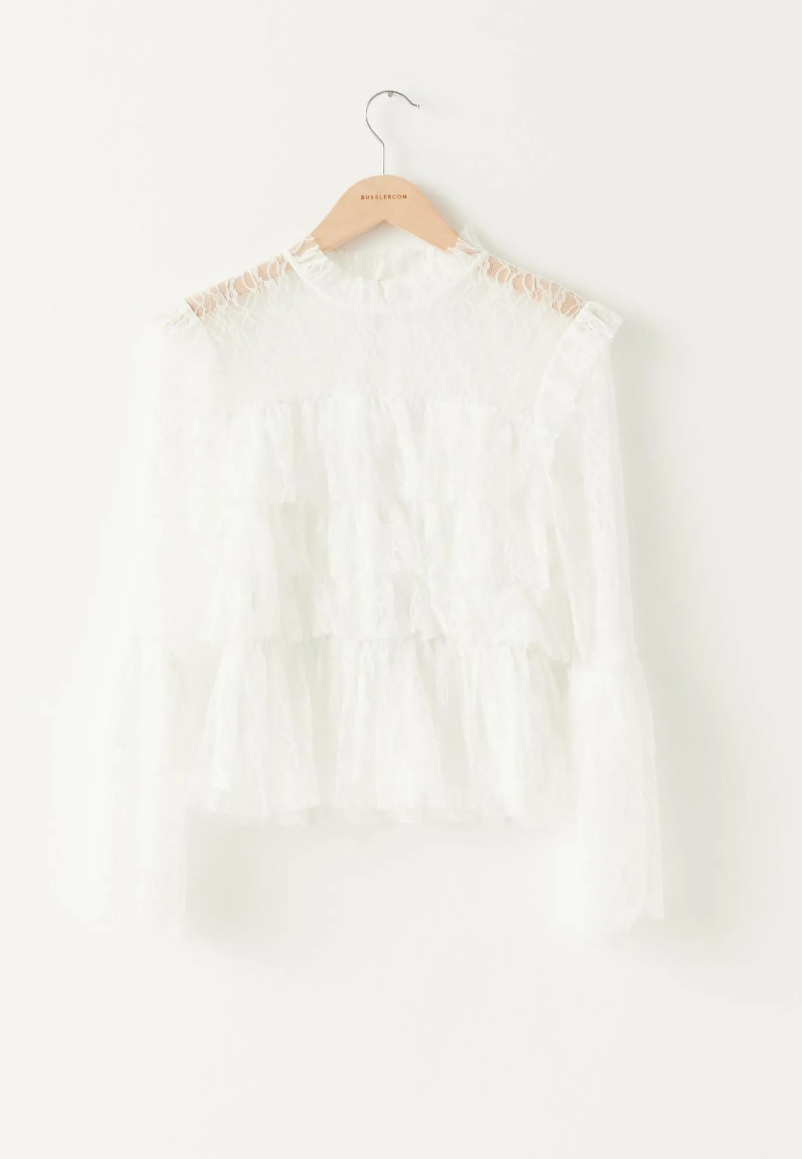 BUBBLEROOM Yksiväriset Puserot Ja Paidat|Röyhelöpuserot*Frill Lace Blouse