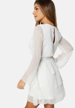 Bubbleroom Occasion Röyhelömekot|Smokkimekot*Frill L/S Chiffon Dress