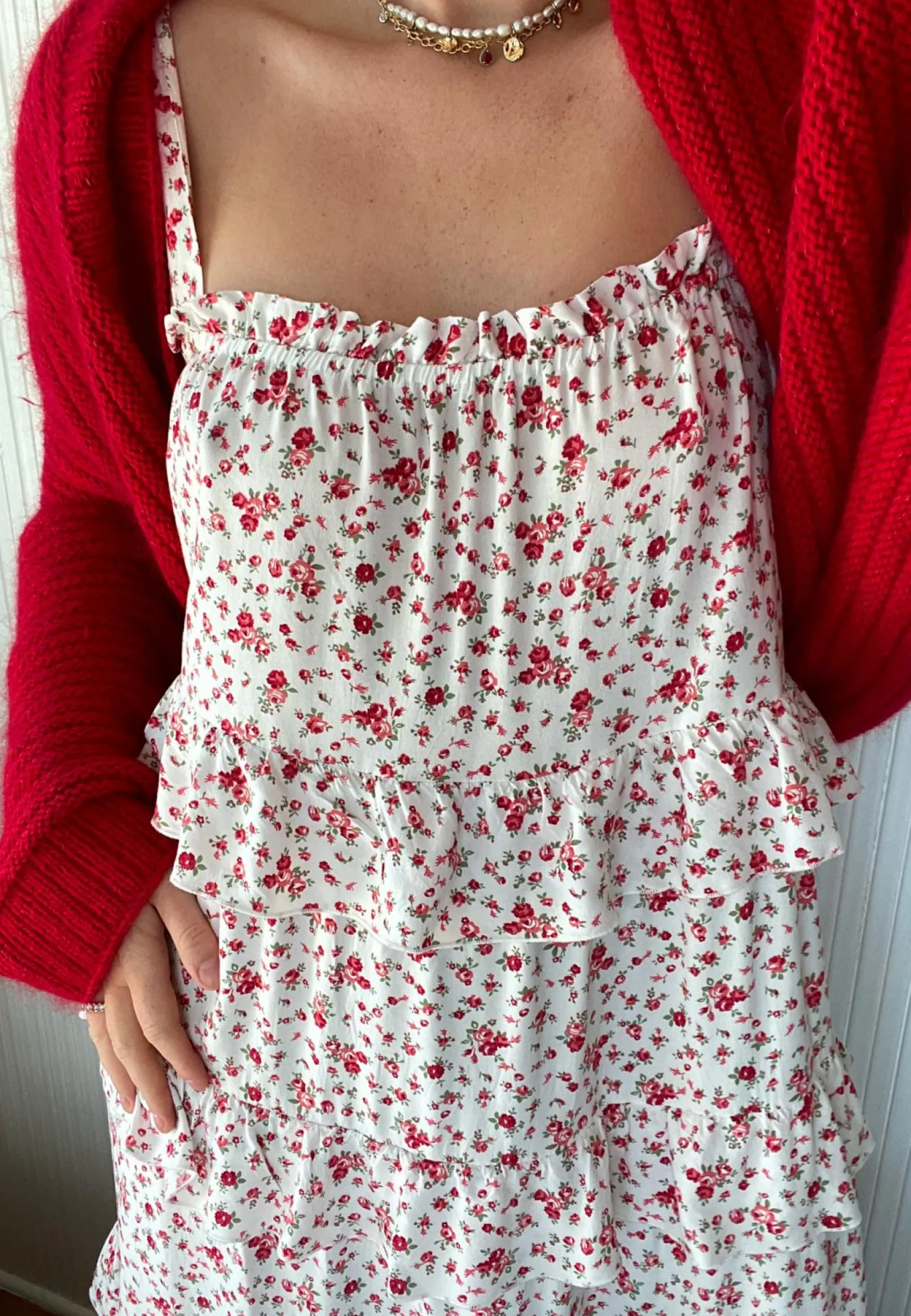 BUBBLEROOM Kukkakuosiset Ja Kuviolliset Mekot|Kesämekot*Frill Maxi Viscose Dress