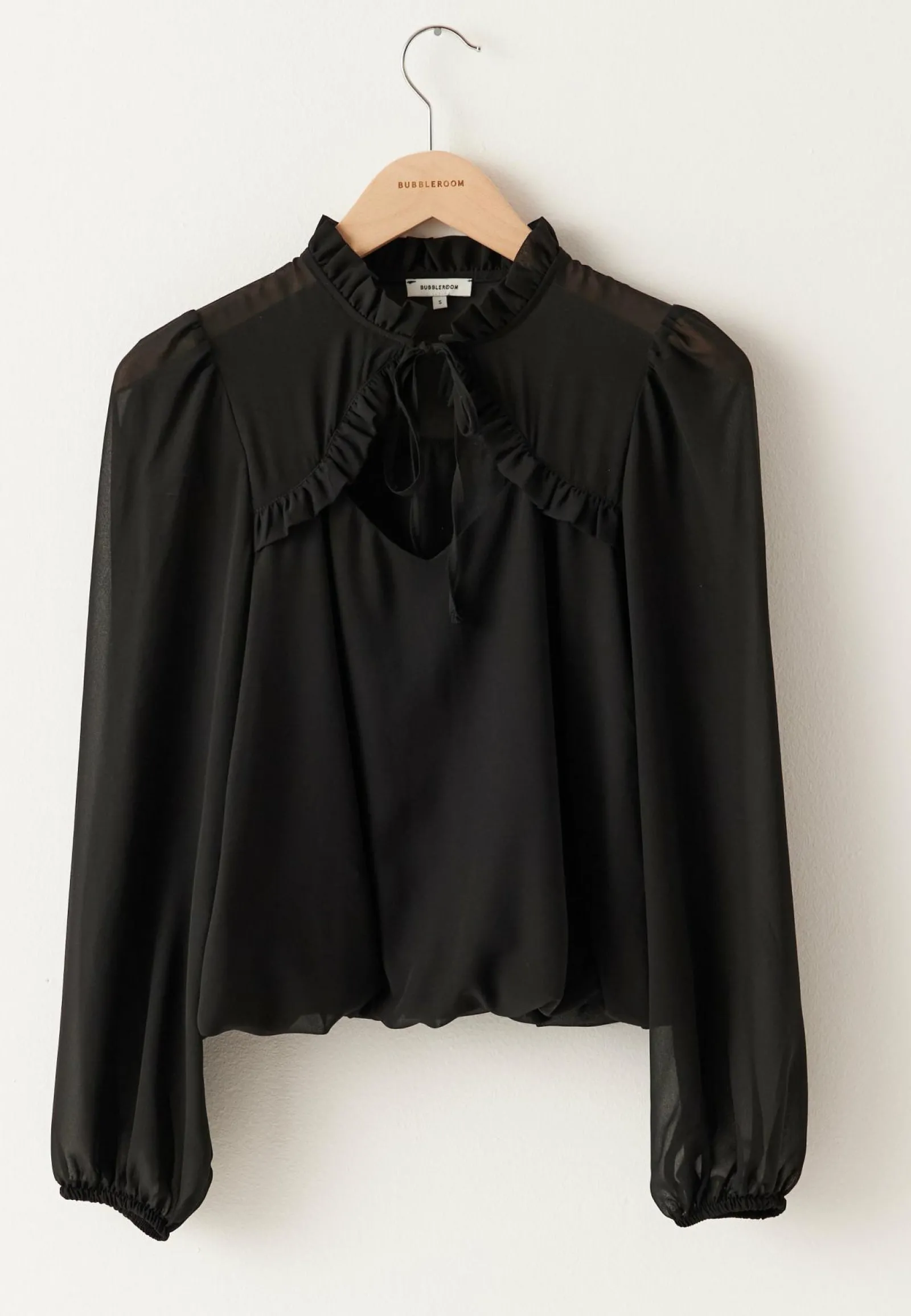 BUBBLEROOM Yksiväriset Puserot Ja Paidat|Juhlapyserot*Frill Tie Blouse