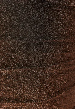 Goddiva Morsiusneitomekot|Glittermekot*Glitter Off Shoulder Maxi Dress