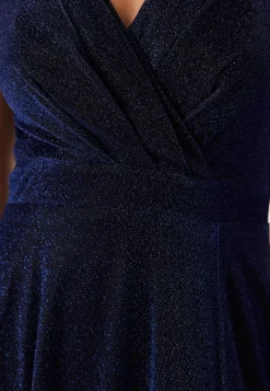 Goddiva Morsiusneitomekot|Uudenvuoden Mekot*Glitter Wrap Maxi Dress