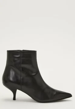 MAKE WAY Aidon Nahan Kengät|Saappaat*Heeled Leather Ankle Boot