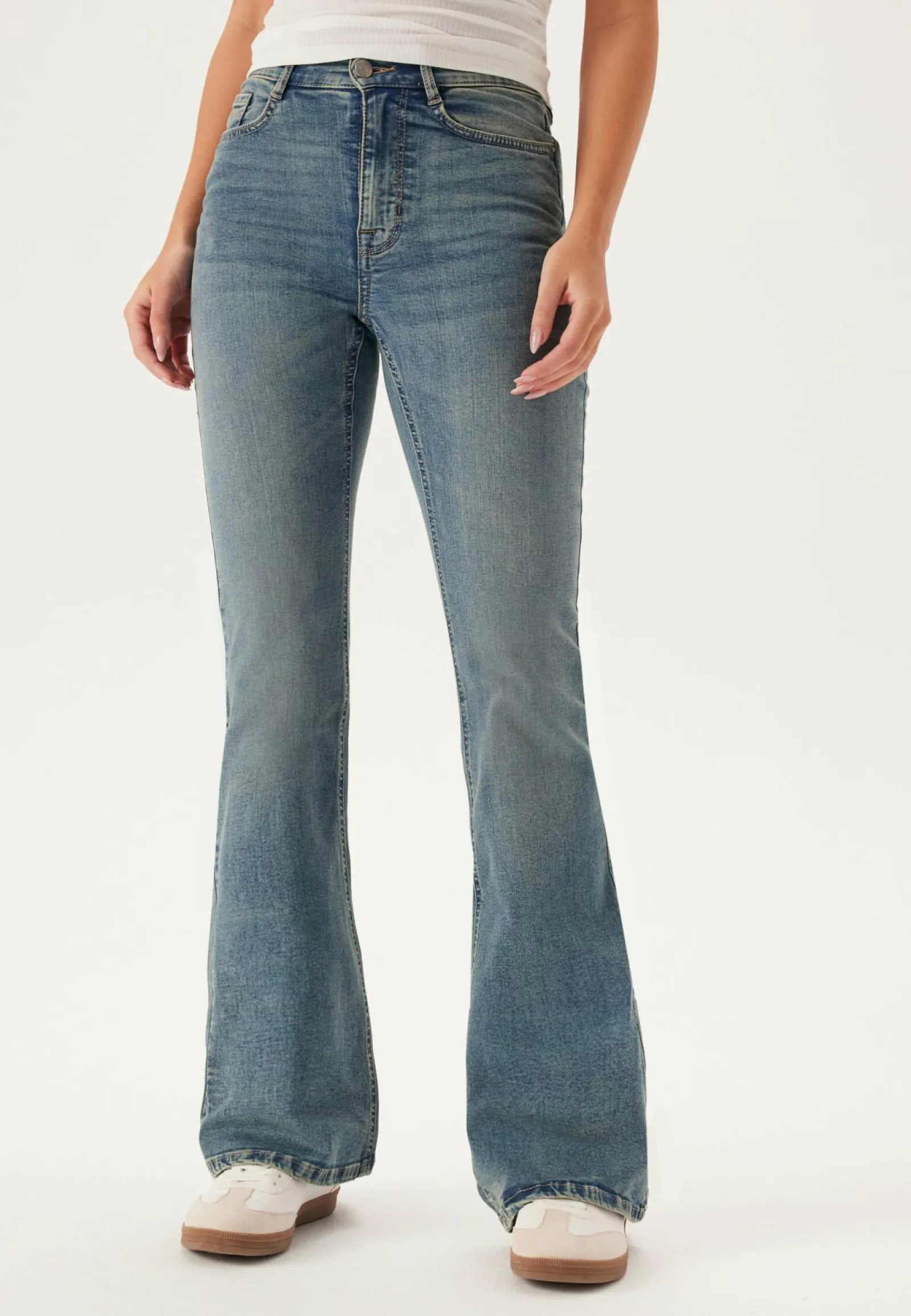 BUBBLEROOM Farkut|Skinny-Farkut*High Flare Superstretch Jeans