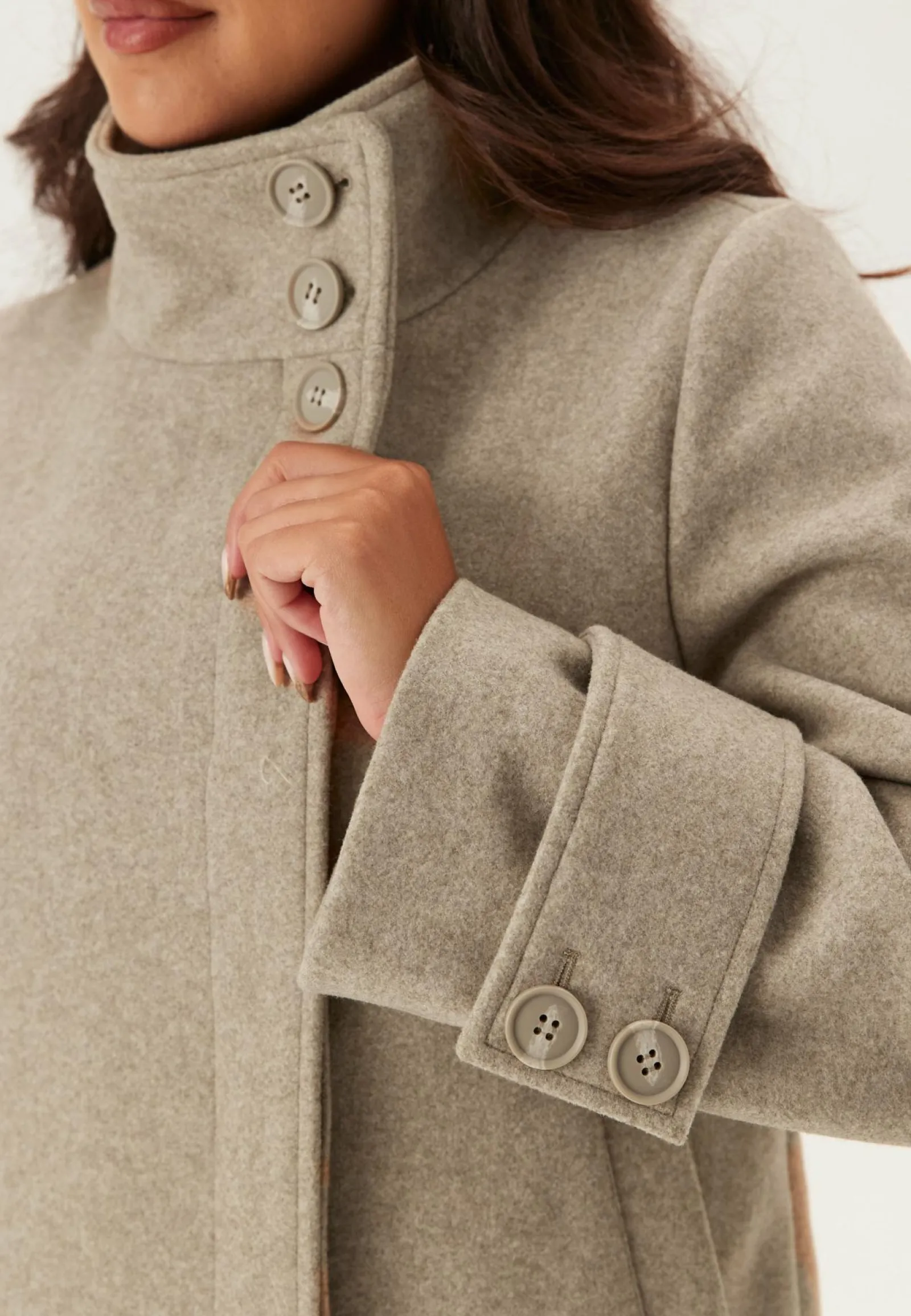 BUBBLEROOM Syystakit|Takit*High Neck Short Coat