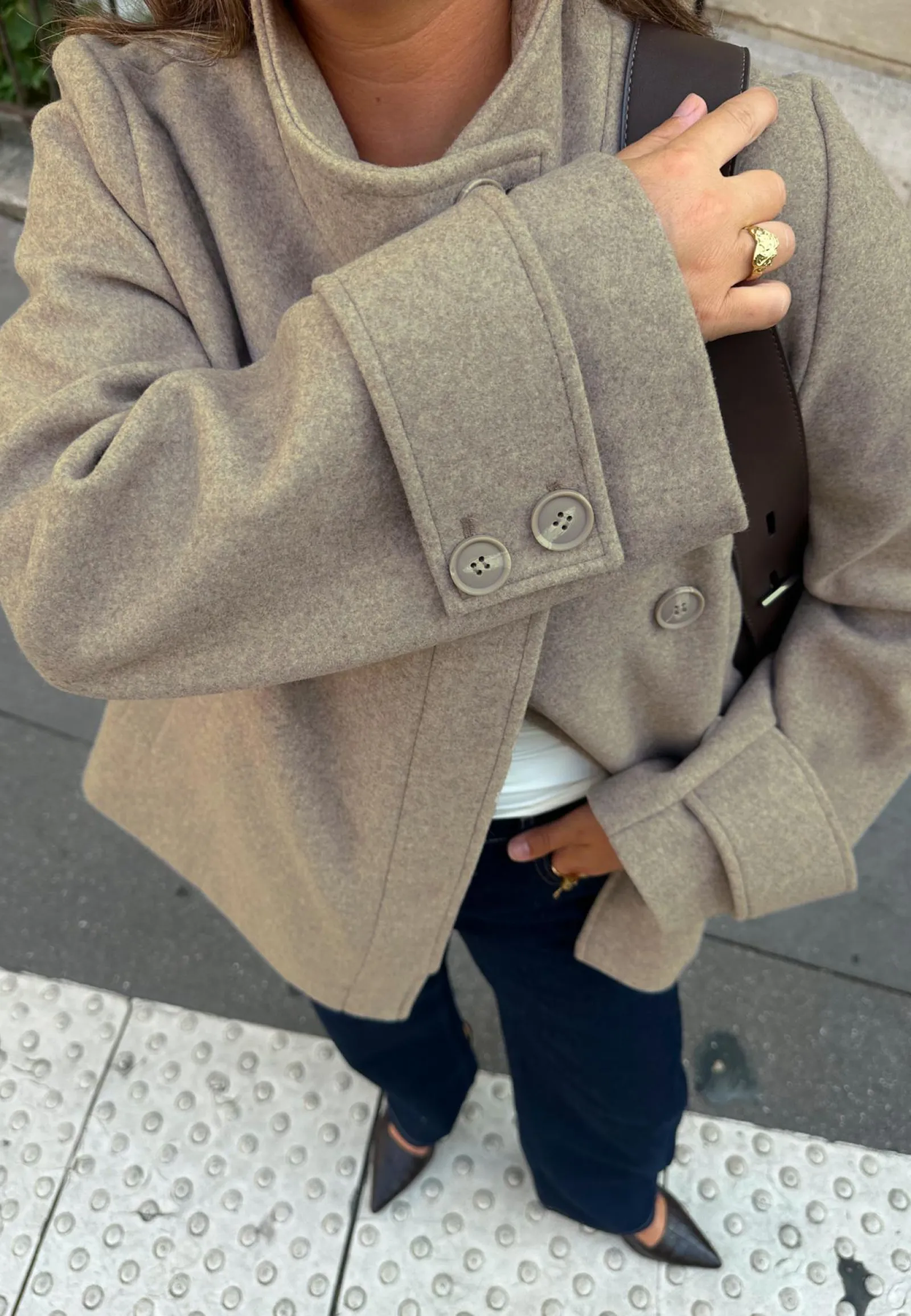 BUBBLEROOM Syystakit|Takit*High Neck Short Coat