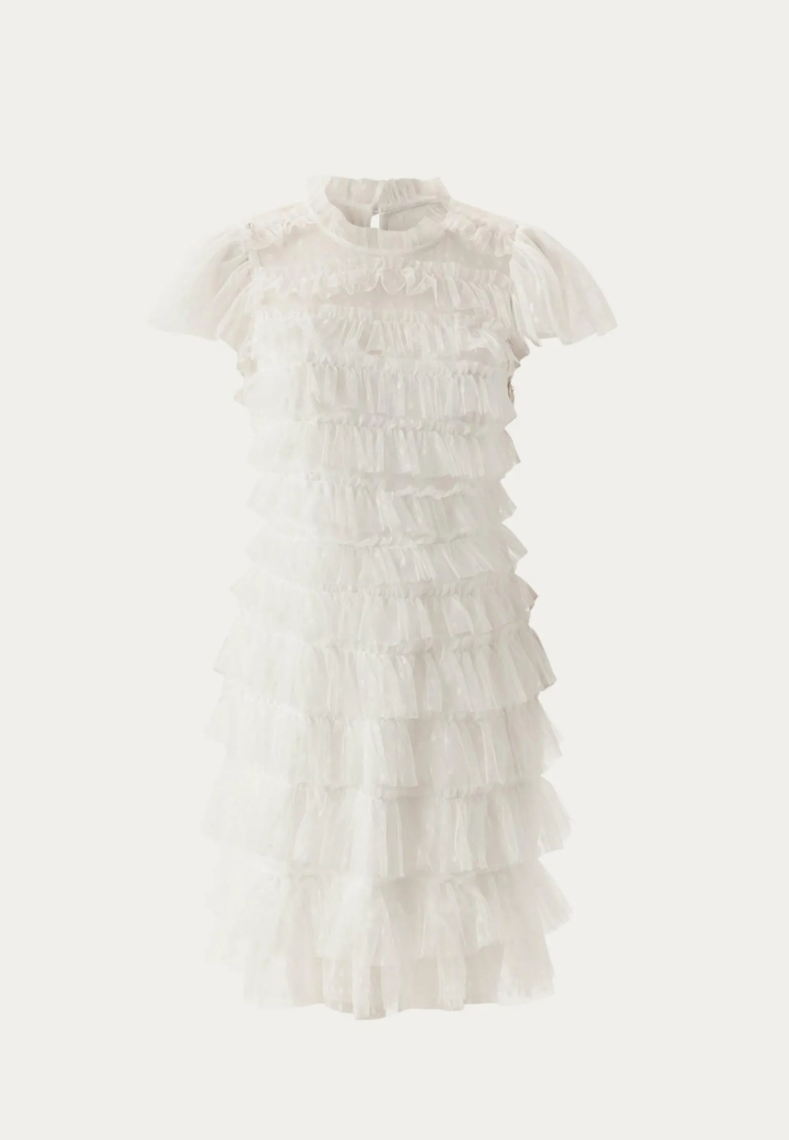 Bubbleroom Occasion Minimekot|Valmistujaismekot*High Neck Tulle Frill Dress