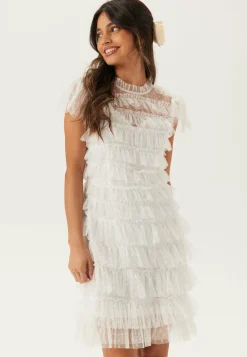 Bubbleroom Occasion Minimekot|Valmistujaismekot*High Neck Tulle Frill Dress