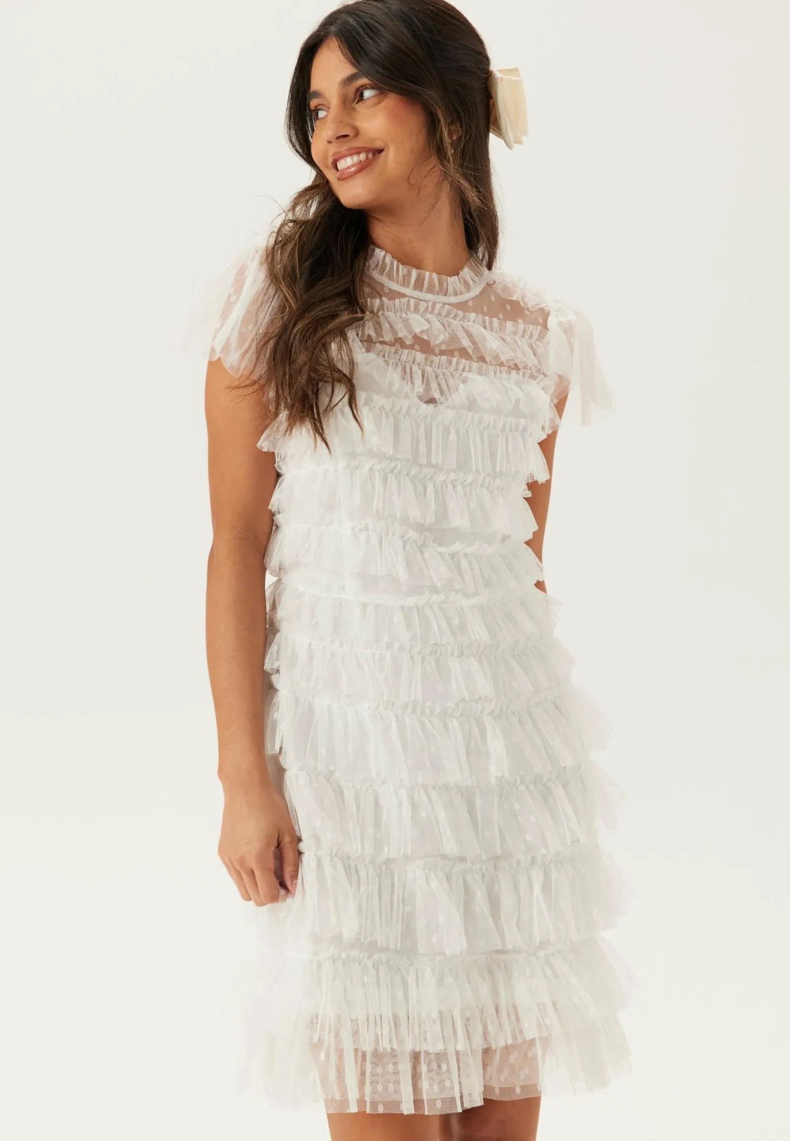 Bubbleroom Occasion Minimekot|Valmistujaismekot*High Neck Tulle Frill Dress
