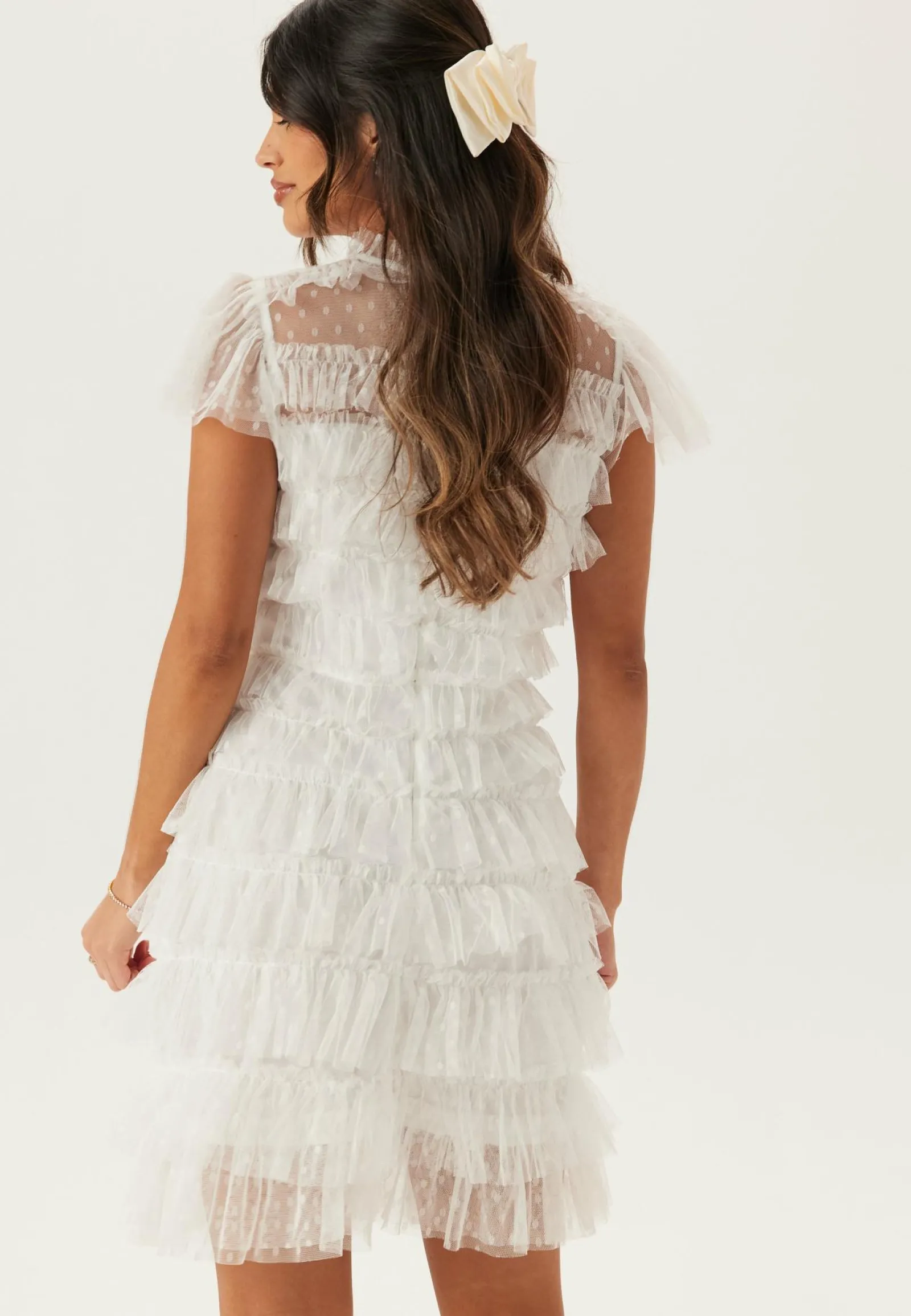 Bubbleroom Occasion Minimekot|Valmistujaismekot*High Neck Tulle Frill Dress