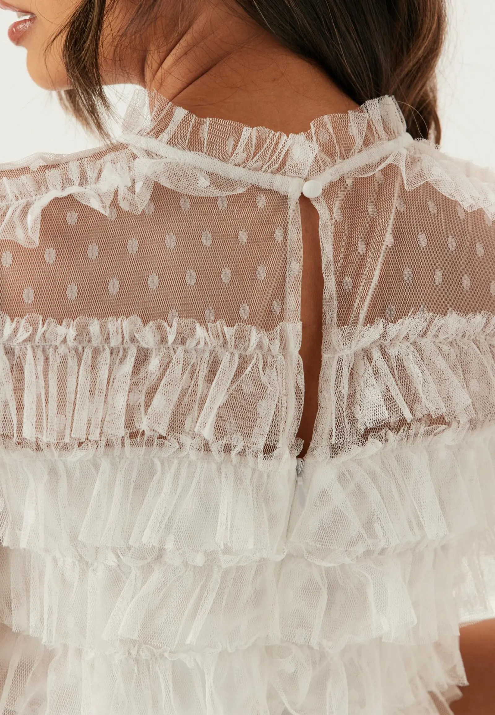 Bubbleroom Occasion Minimekot|Valmistujaismekot*High Neck Tulle Frill Dress