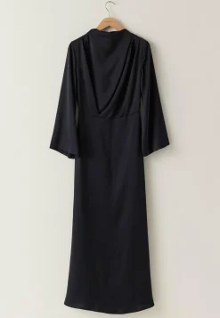 Bubbleroom Occasion Morsiusneitomekot|Juhlamekot*High Neck Wide Sleeve Satin Gown