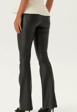 BUBBLEROOM Korkeavyötäröiset Housut|Lahkeelliset Housut*High Waist Coated Flared Jeans