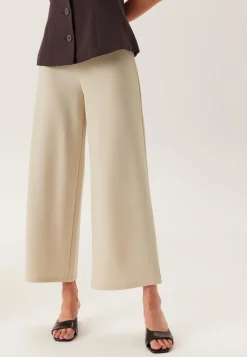 BUBBLEROOM Leveälahkeiset Housut|Korkeavyötäröiset Housut*High Wide Cropped Trousers