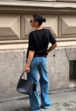 BUBBLEROOM Farkut|Leveälahkeiset Farkut*High Wide Jeans