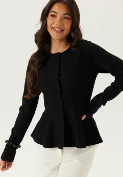 BUBBLEROOM Neuletopit|Neuletopit*Knitted Peplum Cardigan