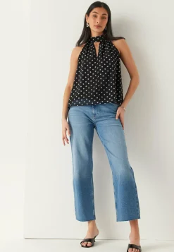 BUBBLEROOM Farkut|Slim-Farkut*Linn High Straight Ankle Jeans