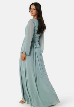 Goddiva Morsiusneitomekot|Juhlamekot*Long Sleeve Chiffon Dress