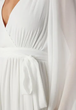 Goddiva Pitkähihaiset Mekot|Vanhojentanssimekot*Long Sleeve Chiffon Maxi Dress