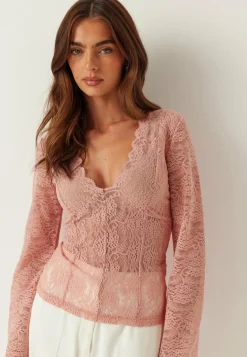 BUBBLEROOM Pitkähihaiset Topit|Juhlatopit*Long Sleeve Lace Top