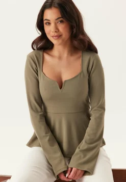 BUBBLEROOM Pitkähihaiset Topit|Rennot Topit*Long Sleeve Peplum Top