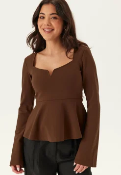BUBBLEROOM Pitkähihaiset Topit|Rennot Topit*Long Sleeve Peplum Top