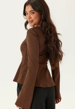 BUBBLEROOM Pitkähihaiset Topit|Rennot Topit*Long Sleeve Peplum Top