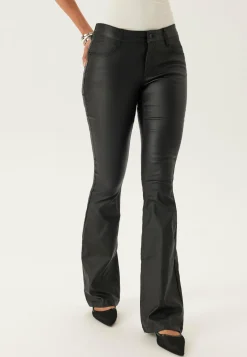 BUBBLEROOM Keskivyötäröiset Housut|Lahkeelliset Housut*Low Waist Push-up Coated Jeans