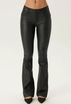 BUBBLEROOM Keskivyötäröiset Housut|Lahkeelliset Housut*Low Waist Push-up Coated Jeans