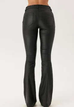 BUBBLEROOM Keskivyötäröiset Housut|Lahkeelliset Housut*Low Waist Push-up Coated Jeans