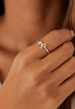 Pilgrim Sormukset*Lulu Bow Stack Ring Silver-pla