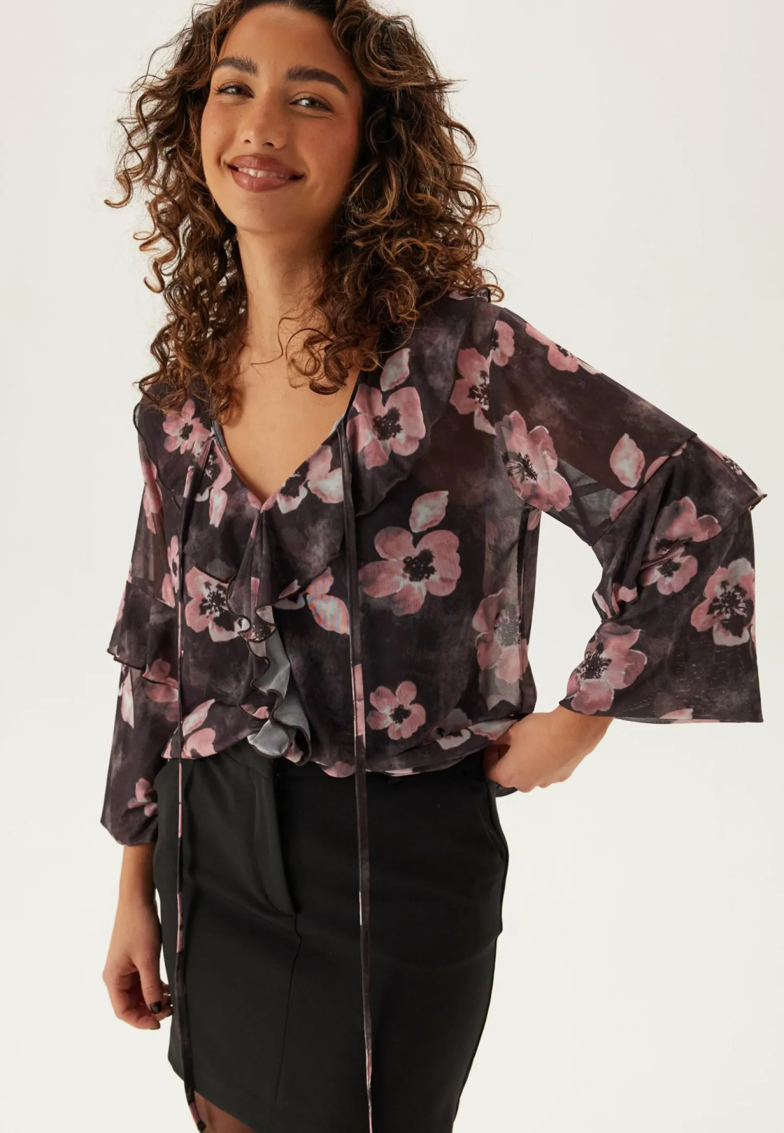 BUBBLEROOM Tunikat Ja Puserot|Juhlapyserot*Mesh Frill Top