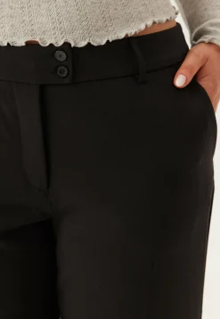 BUBBLEROOM Suorat Housut|Keskivyötäröiset Housut*Mid Waist Straight Back Pocket Trousers