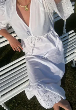 BUBBLEROOM Röyhelömekot|Kesämekot*Midi Broderie Anglaise Dress